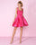 Mac Duggal - Square Neck Fit and Flare Short Dress 66571C In Pink