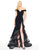 Mac Duggal - Off-Shoulder Ruffled Trumpet Gown 66586R In Black