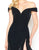 Mac Duggal - 66586R Velvet Off-Shoulder Layered Trumpet Dress in Black