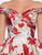 Mac Duggal Ballgowns - 66588H Off Shoulder Metallic Print Ballgown In Red and Multi-Color