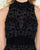 Mac Duggal Black White Red - 66589R Stone Embellished Trumpet Dress In Black