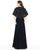 Mac Duggal - 66590R Floral Embroidered Caplet High Neck Sheath Dress in Black