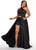 Rachel Allan Curves - 6662 Contoured Halter Jeweled Overskirt Gown In Black