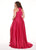 Rachel Allan Curves - 6662 Contoured Halter Jeweled Overskirt Gown In Pink