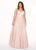 Rachel Allan Curves - 6663 Off-Shoulder Evening Gown In Pink