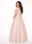 Rachel Allan Curves - 6663 Off-Shoulder Evening Gown In Pink