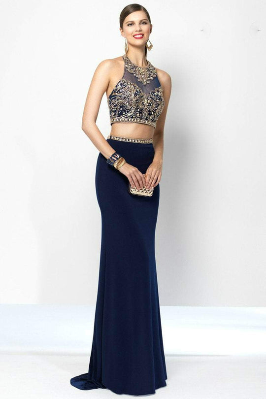 Alyce Paris - 6663 Two Piece Dress In Navy Gold