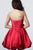 Jovani - 66698 Strapless Bow Accent Bubble Skirt Cocktail Dress In Red