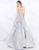 Mac Duggal Prom - 66700M Strapless Bead-Crusted Bodice Ballgown In Silver