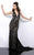Shail K - Elegant Lace Illusion Long Gown 3963 In Black and Neutral
