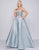 Mac Duggal Prom - 66701M Plunging Jewel-Strewn Metallic Ballgown In Blue