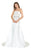Mac Duggal Black White Red - 66708R Stone Embellished Evening Gown