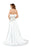 Mac Duggal Black White Red - 66708R Stone Embellished Evening Gown