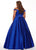 Rachel Allan Curves - 6670 Off-Shoulder Boning Ballgown In Black