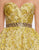 Mac Duggal Ballgowns - 66719H Sweetheart Metallic Floral Ballgown In Yellow