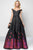 Alyce Paris - 6671 Long Dress In Black Red