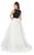 Mac Duggal - Sleeveless Jersey Swiss Dot Skirt Gown 66738L In Black and White