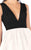 Mac Duggal Flash - 66738L Sleeveless Jersey Swiss Dot Skirt Gown in Black and White