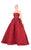 Mac Duggal Ballgowns - 66745H Floral Brocade Sweetheart Ballgown in Red