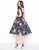 Mac Duggal - 66750D Floral Detailed Bateau A-line Dress in Black and Multi-Color