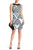 Taylor - Bateau Neck Sheath Dress 8783M in Blue and Black
