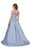 Mac Duggal - Jeweled Off Shoulder Metallic Ballgown 66782H In Blue