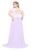 Mac Duggal Fabulouss - 66785F Beaded Bateau Chiffon A-line Dress in Purple