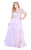 Mac Duggal Fabulouss - 66785F Beaded Bateau Chiffon A-line Dress in Purple