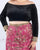 Mac Duggal Fabulouss - 66789F Two Piece Velvet Bateau Mermaid Dress in Black and Pink