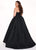 Rachel Allan Curves - 6679 Folded Strapless Ballgown In Black