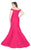 Mac Duggal Fabulouss - 66803F Off-Shoulder Mermaid Dress With Train in Pink