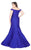 Mac Duggal Fabulouss - 66803F Off-Shoulder Mermaid Dress With Train in Blue