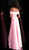 Jovani - 66806 Plunging Off-Shoulder Scuba A-line Dress In Pink