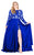 Mac Duggal Fabulouss - 66809F Sequined Lace Romper Overskirt Gown in Blue