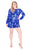 Mac Duggal Fabulouss - 66809F Sequined Lace Romper Overskirt Gown in Blue