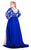 Mac Duggal Fabulouss - 66809F Sequined Lace Romper Overskirt Gown in Blue
