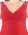 Mac Duggal Fabulouss - 66810F Embellished V-neck Empire Trumpet Dress In Red