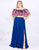 Mac Duggal Fabulouss - 77521F Embellished and Printed A-line Dress In Blue