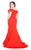 Mac Duggal Fabulouss - 66812F Off-Shoulder Mermaid Dress With Train in Red