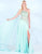 Mac Duggal Prom - 66846M Asymmetrical Chiffon Gown with Slit In Green