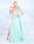 Mac Duggal Prom - 66846M Asymmetrical Chiffon Gown with Slit In Green