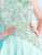 Mac Duggal Prom - 66846M Asymmetrical Chiffon Gown with Slit In Green