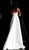 Jovani - 66852 Strapless Pantsuit with Overskirt In White And Black