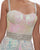 Cassandra Stone - 66858A Sequined Romper With A-line Overskirt In White and Multi-Color