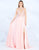 Mac Duggal Prom - 66879M Beaded Halter Cutout Gown with Slit In Pink