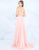 Mac Duggal Prom - 66879M Beaded Halter Cutout Gown with Slit In Pink