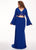 Rachel Allan Curves - 6689 Two Piece Beaded Long Sleeve Jersey Dress In Blue