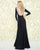 Mac Duggal Black White Red - 66916R Bejeweled Bateau Jersey Dress In Black