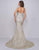 Cassandra Stone - 66918A Plunging Sweetheart Strapless Trumpet Gown In White and Gold
