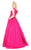 Mac Duggal Flash - 66920L Sleeveless Vibrant Taffeta A-Line Gown in Pink